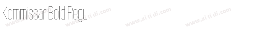 Kommissar Bold Regu字体转换